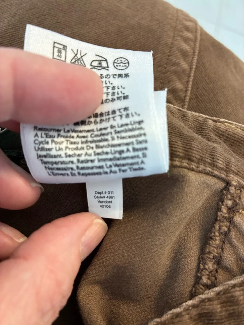 Vintage Eddie Bauer A-Line Corduroy Skirt Chocolate Brown